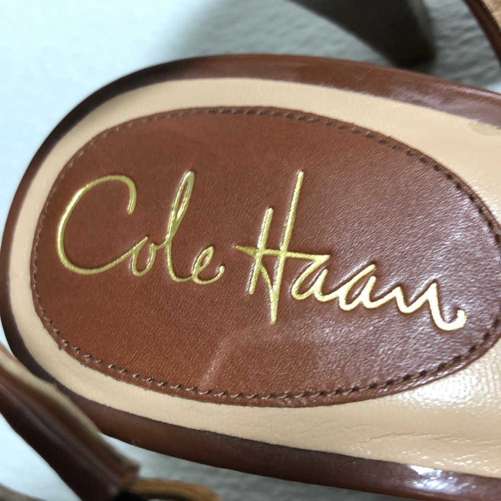 Cole Haan brown women’s leather shoes Heels Sz 6.5 - Picture 4 of 10